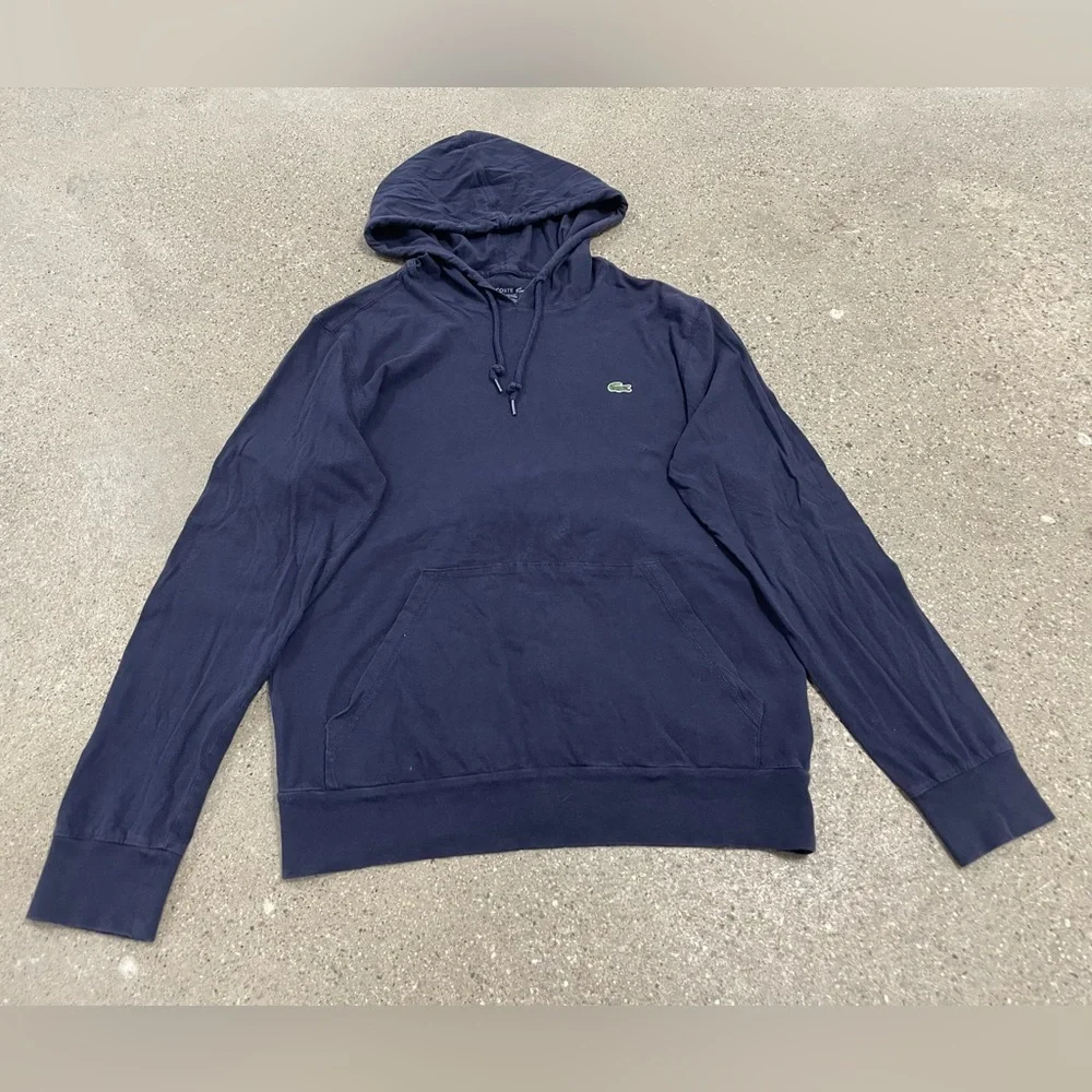 Lacoste Navy Blue Hoodie size Large - Picture 2 of 9